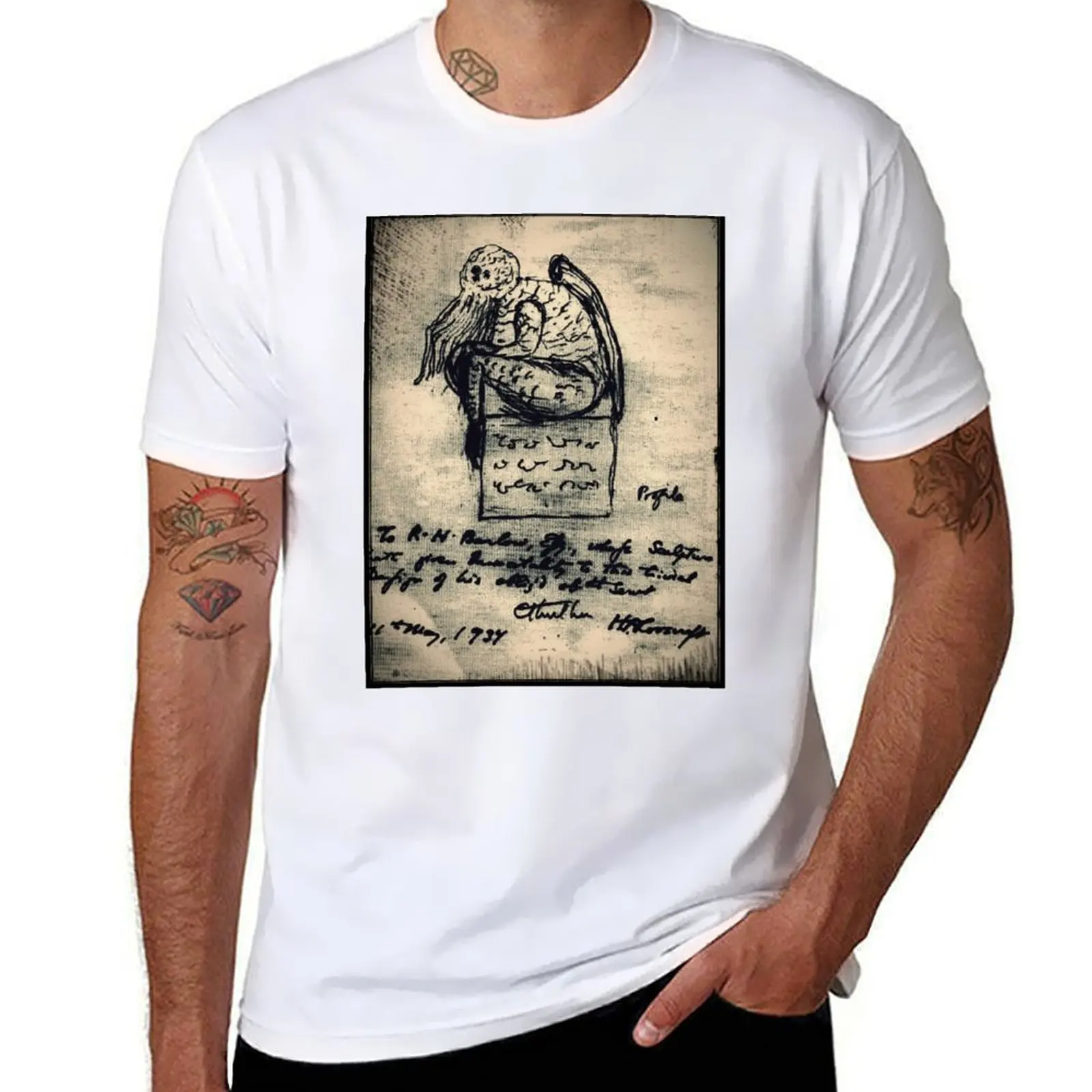 Cthulhu, original sketch by H.P. Lovecraft T-Shirt man t shirt graphic t shirts for man graphic funny T-Shirt 
Cthulhu, original sketch by H.P. Lovecraft T-Shirt man t shirt graphic t shirts for man graphic funny T-Shirt