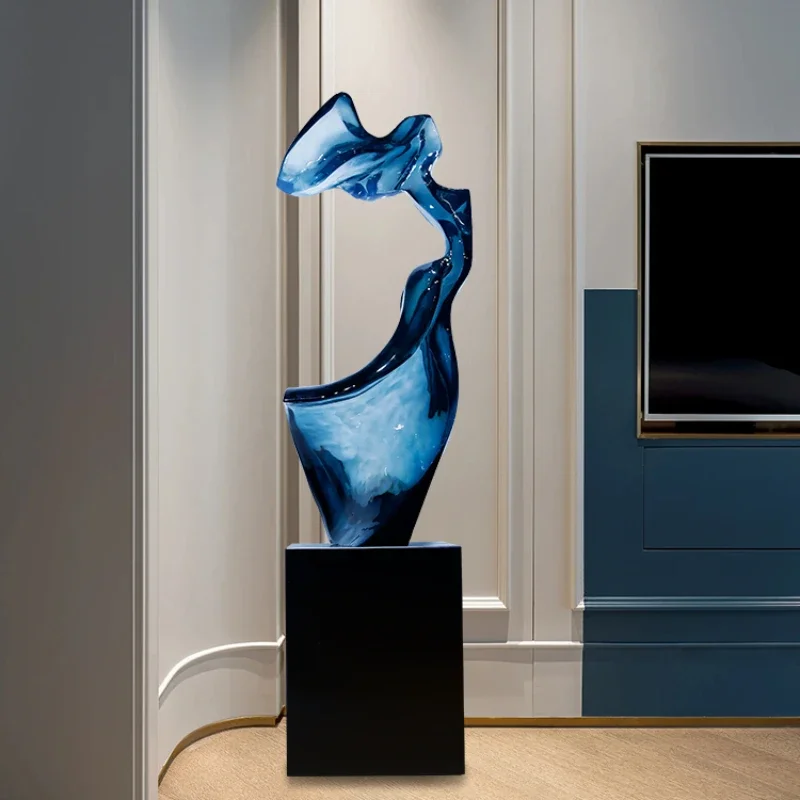 Light luxury high-end living room transparent resin sculpture abstract entrance soft installation artwork large floor ornament
Light luxury high-end living room transparent resin sculpture abstract entrance soft installation artwork large floor ornament