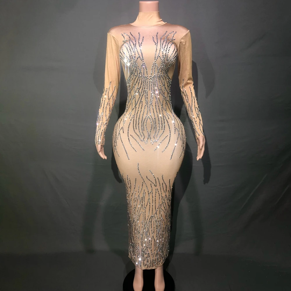 Sparkly Silver Rhinestones Long Dress for Women Birthday Celebrate Evening Prom Dress Photo Shoot Dress Singer Show Stage Wear
Sparkly Silver Rhinestones Long Dress for Women Birthday Celebrate Evening Prom Dress Photo Shoot Dress Singer Show Stage Wear