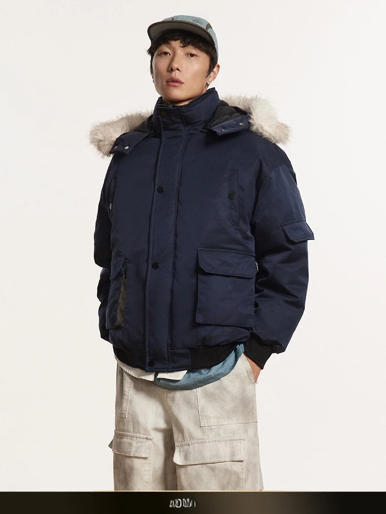 NTED American Retro Detachable Fur Collar Parka Cotton Jaet Men Winter Thi Warm Couple Workwear Cotton Coat Outerwear
NTED American Retro Detachable Fur Collar Parka Cotton Jaet Men Winter Thi Warm Couple Workwear Cotton Coat Outerwear