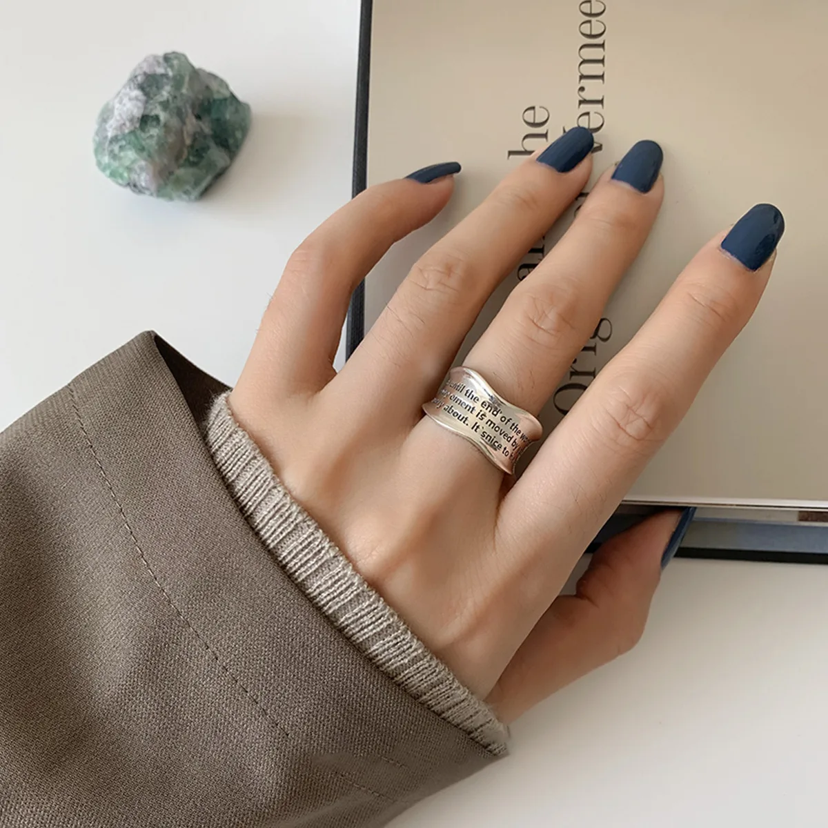 VENTFILLE 925 Sterling Silver Geometric Letter Retro Opening Index Finger Ring Simple Punk Jewelry Party Gift Dropshipping
VENTFILLE 925 Sterling Silver Geometric Letter Retro Opening Index Finger Ring Simple Punk Jewelry Party Gift Dropshipping