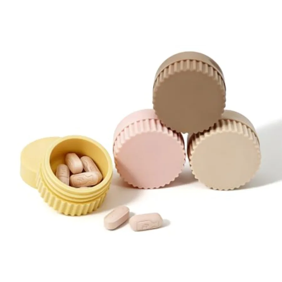 4pc Soft Silicone Pill Organizer, Small Compact Pill Purse, Portable Jewelry older, Color-Coded Medicine and tamin
4pc Soft Silicone Pill Organizer, Small Compact Pill Purse, Portable Jewelry older, Color-Coded Medicine and tamin