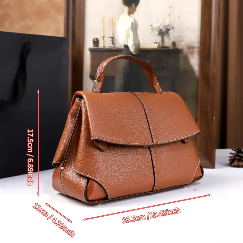 2026 new fashionable and elegant solid color retro simple handbag multifunctional single shoulder crossbody bag commuting bag
2026 new fashionable and elegant solid color retro simple handbag multifunctional single shoulder crossbody bag commuting bag