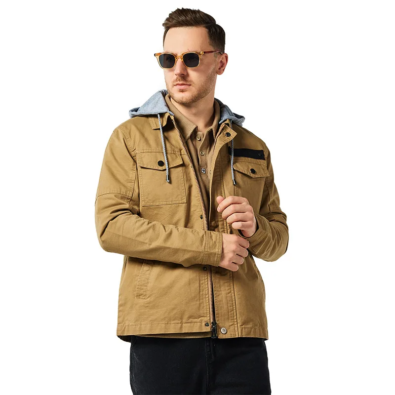 Men's Spring and Fall New Retro Cargo Jacket Casual Function with A Hat Size Oversized Coat
Men's Spring and Fall New Retro Cargo Jacket Casual Function with A Hat Size Oversized Coat