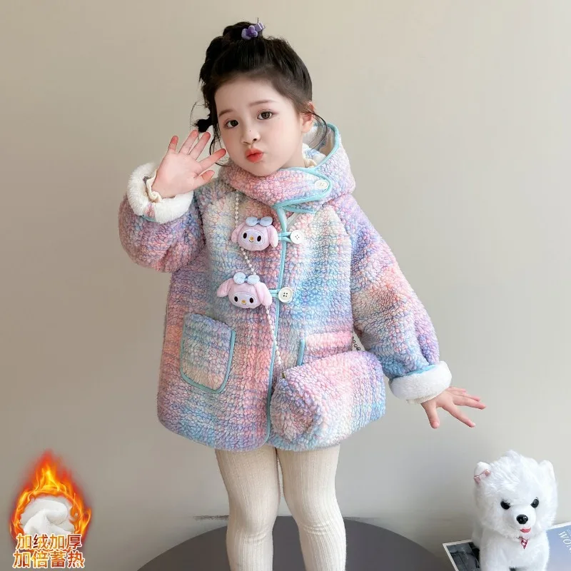 Kawaii My Melody Sanrio Children Cute Cartoon Comfortable Warm Jacket Students Add Cotton Coats Blouse Coat Gift for Kids 
Kawaii My Melody Sanrio Children Cute Cartoon Comfortable Warm Jacket Students Add Cotton Coats Blouse Coat Gift for Kids