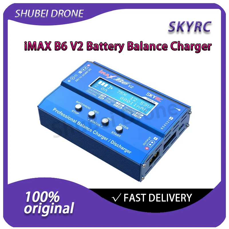 100% Оригинальное профессиональное зарядное устройство-балансир SKYRC iMAX B6 V2 для RC-аккумуляторов, 6А 60Вт, для зарядки высоковольтных LiPo-аккумуляторов
100% Оригинальное профессиональное зарядное устройство-балансир SKYRC iMAX B6 V2 для RC-аккумуляторов, 6А 60Вт, для зарядки высоковольтных LiPo-аккумуляторов