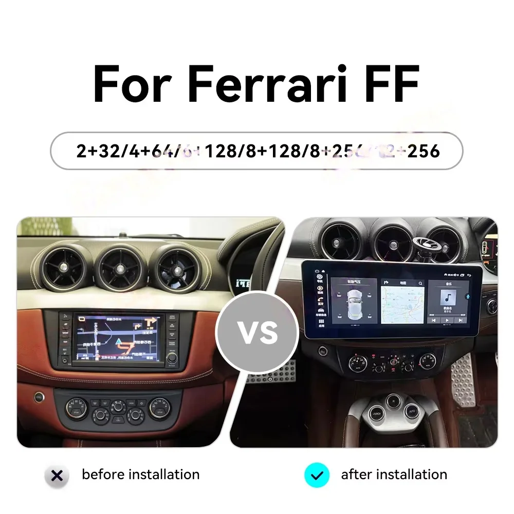Для Ferrari FF 2011-2016 Carplay GPS-навигация Android 15 12,3 "автомобильный радиоприемник мультимедийный видеоплеер сенсорный экран авто Bluetooth FM
Для Ferrari FF 2011-2016 Carplay GPS-навигация Android 15 12,3 "автомобильный радиоприемник мультимедийный видеоплеер сенсорный экран авто Bluetooth FM