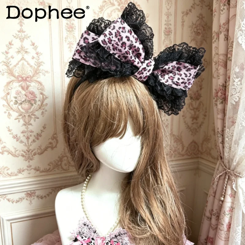 Gal Series Sweet Cool Babes Ancient Sense Lace Headband Japanese Original Lolita Ji Series Leopard Print Headdress
Gal Series Sweet Cool Babes Ancient Sense Lace Headband Japanese Original Lolita Ji Series Leopard Print Headdress