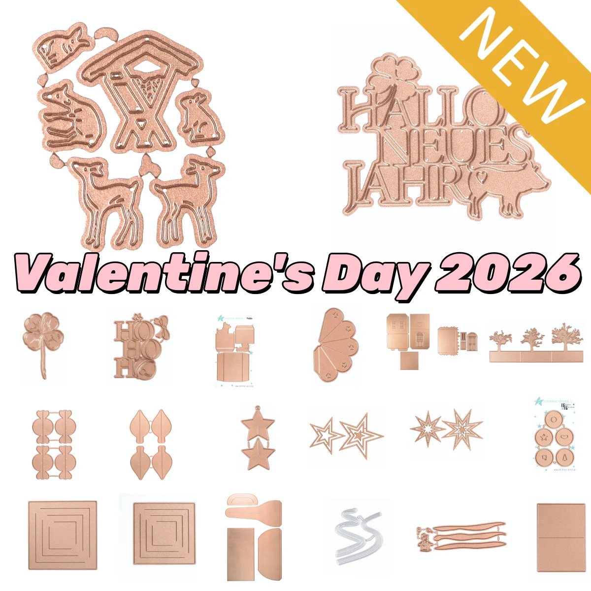 Valentine's Day 2026 Cloverleaf Flower Winter Animals New Year Cake Box Tree Metal Cutting Dies for DIY Scrapbook Craft December
Valentine's Day 2026 Cloverleaf Flower Winter Animals New Year Cake Box Tree Metal Cutting Dies for DIY Scrapbook Craft December