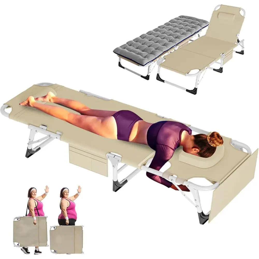 Oversized 3-in-1 Tanning Chair with Armrest Holes, Heavy-Duty Chaise Lounge, 5-Position Outdoor/Beach Chair with Pillow
Oversized 3-in-1 Tanning Chair with Armrest Holes, Heavy-Duty Chaise Lounge, 5-Position Outdoor/Beach Chair with Pillow