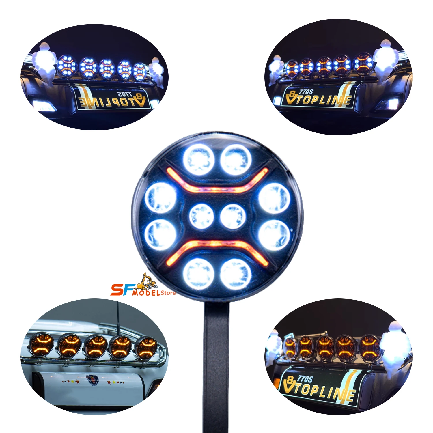 Tamiya RC Truck LED Roof Light Suitable for Remote Control Trailer Engineering Model DIY Climbing Modified Car Accessories
Tamiya RC Truck LED Roof Light Suitable for Remote Control Trailer Engineering Model DIY Climbing Modified Car Accessories