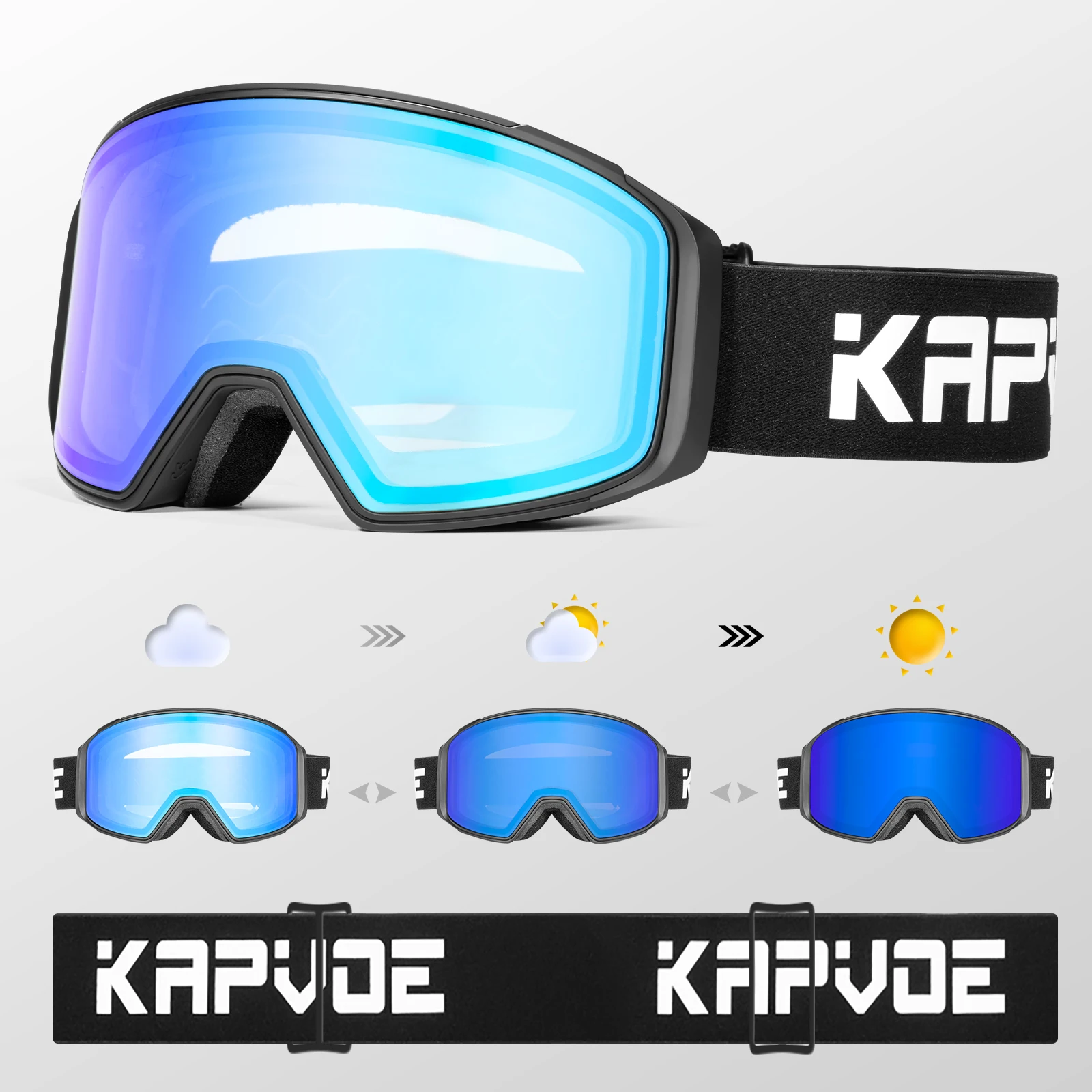 Kapvoe Outdoor Photochromic Sport Ski Snowboard Goggle Men UV400 Protection Men Women Glasses Magnetic Attraction Skiing Goggles
Kapvoe Outdoor Photochromic Sport Ski Snowboard Goggle Men UV400 Protection Men Women Glasses Magnetic Attraction Skiing Goggles