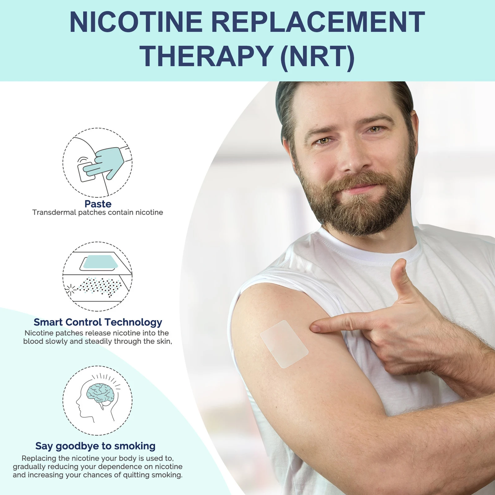 Quit Smoking Patches for Adults Step 1 2 3 Stop Smoking Aids Patches for Adult Women Men Elders
Quit Smoking Patches for Adults Step 1 2 3 Stop Smoking Aids Patches for Adult Women Men Elders