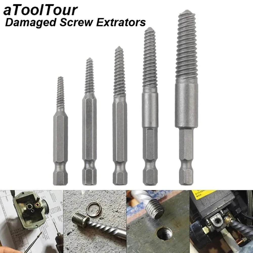 5/6/10pcs Hexagonal Shank Screw Extractor Hardened Tip Bearing Steel Broken Head Screw Extractor For Broken Anti-Slip Design
5/6/10pcs Hexagonal Shank Screw Extractor Hardened Tip Bearing Steel Broken Head Screw Extractor For Broken Anti-Slip Design