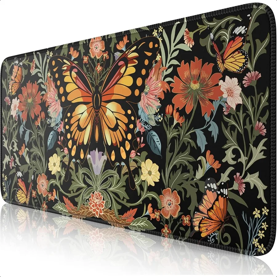 Extended Desk Mouse Pad Mat Dark Floral Cute Vintage Mousepad Desk Pad XXL Extra Large Gaming Keyboard Mat Butterfly Computer M
Extended Desk Mouse Pad Mat Dark Floral Cute Vintage Mousepad Desk Pad XXL Extra Large Gaming Keyboard Mat Butterfly Computer M