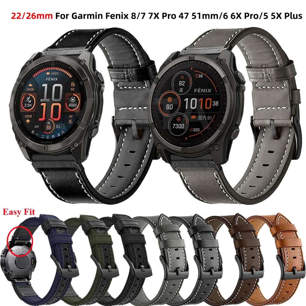 26mm 22mm Smart Watch Strap For Garmin Fenix 8 7X 7 Pro 47mm 51mm 6 6X Pro 5 5XPlus Epix Pro Wristband QuickFit Leather Bracelet
26mm 22mm Smart Watch Strap For Garmin Fenix 8 7X 7 Pro 47mm 51mm 6 6X Pro 5 5XPlus Epix Pro Wristband QuickFit Leather Bracelet