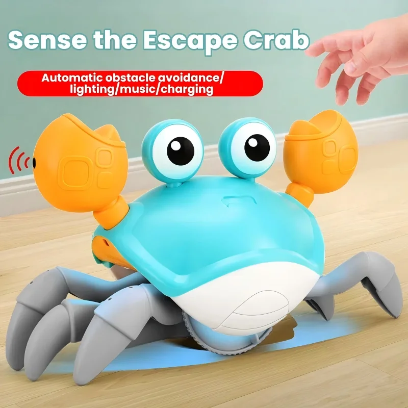 Crawling Crab Toys for Babys Rechargeable Crab Run Away with Music Led Light Up Toddler Gifts Electric Induction Escape Toys
Crawling Crab Toys for Babys Rechargeable Crab Run Away with Music Led Light Up Toddler Gifts Electric Induction Escape Toys