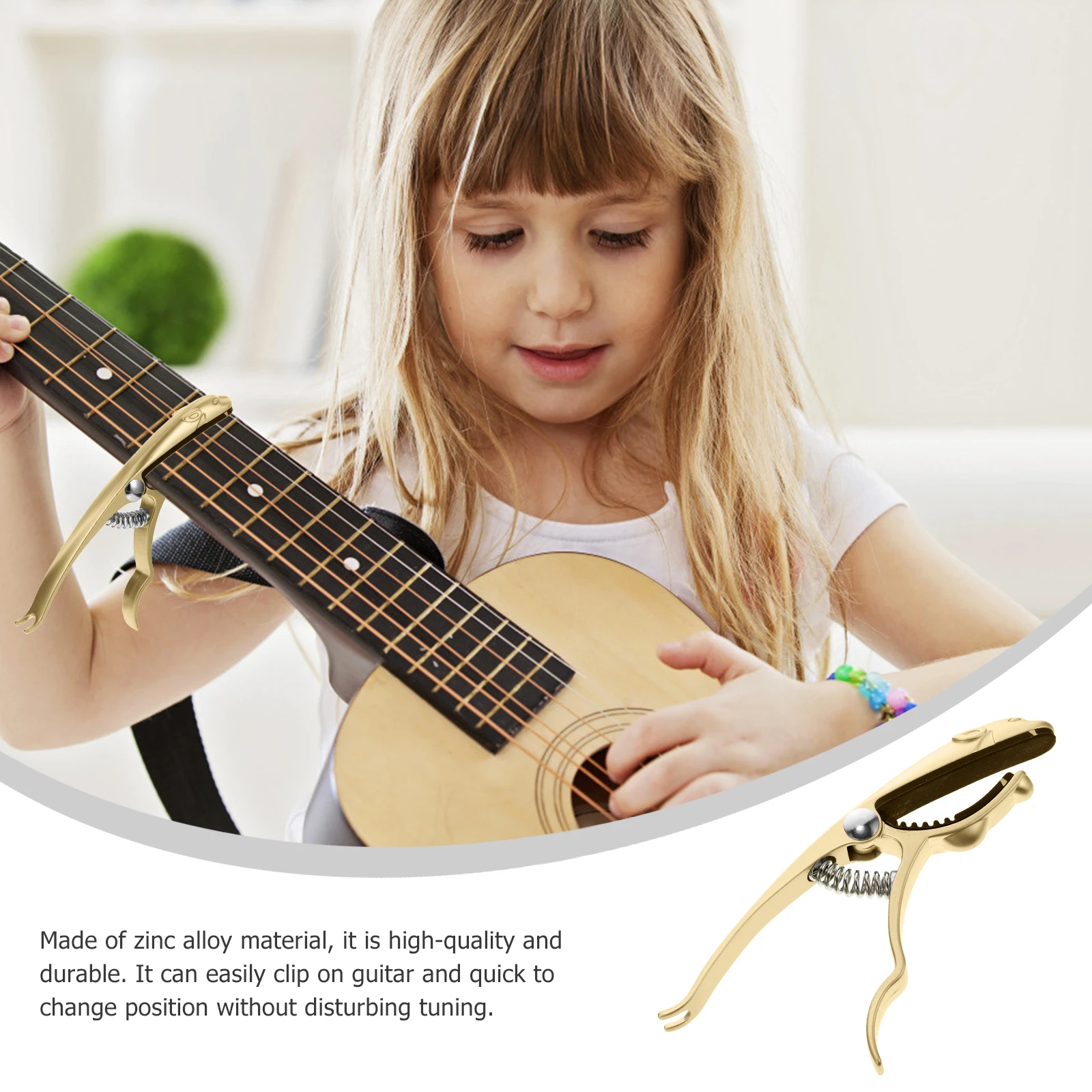 1Pcs Guitar Capo Zinc Alloy Durable Metal Clamp Tune Adapter Acoustic Electric Guitar Accessory Silicone Pad
1Pcs Guitar Capo Zinc Alloy Durable Metal Clamp Tune Adapter Acoustic Electric Guitar Accessory Silicone Pad