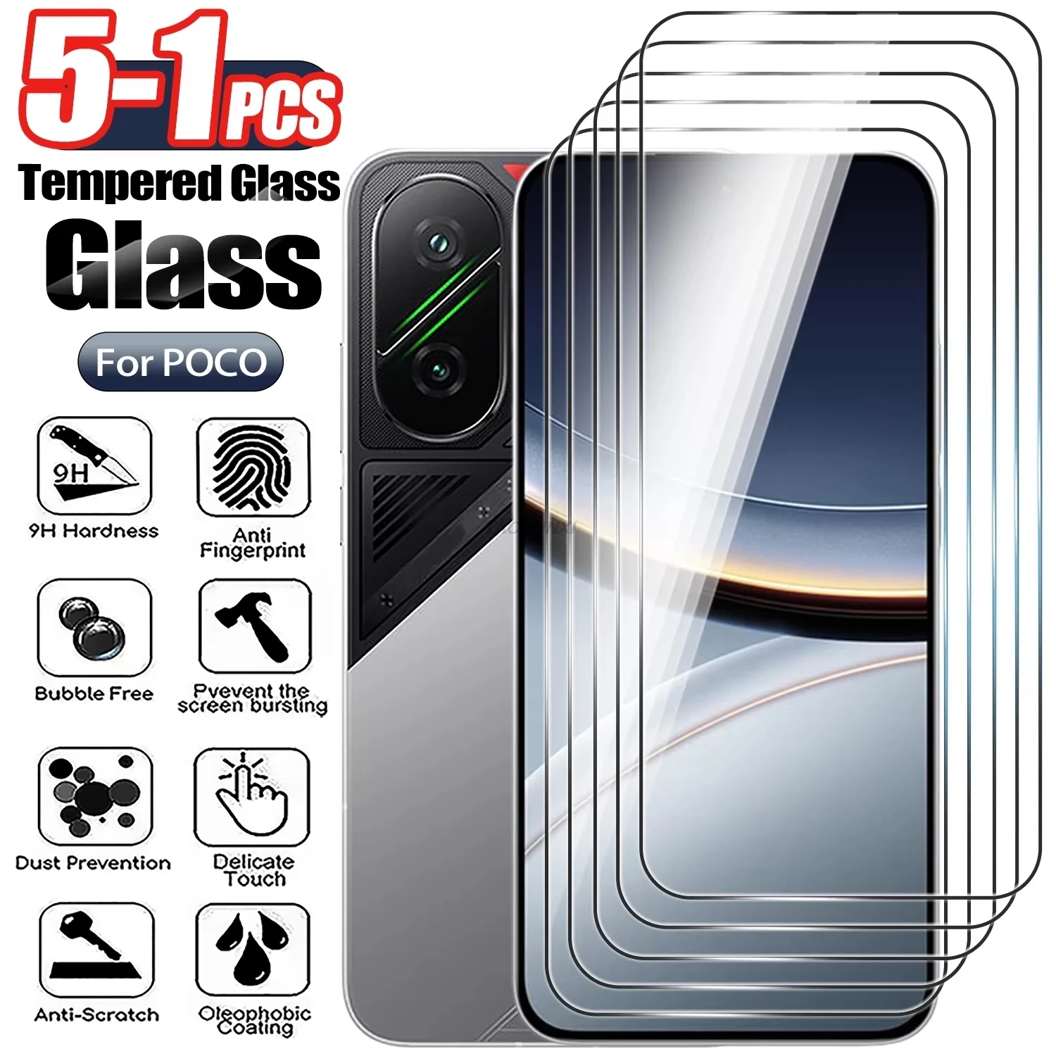 5PCS Screen Protectors For POCO X7 Pro 5G F7 M7 X6 X5 X3 F6 F5 F4 F3 M6 M5S C85 C75 C71 C65 C61 Tempered Glass Protective Film
5PCS Screen Protectors For POCO X7 Pro 5G F7 M7 X6 X5 X3 F6 F5 F4 F3 M6 M5S C85 C75 C71 C65 C61 Tempered Glass Protective Film