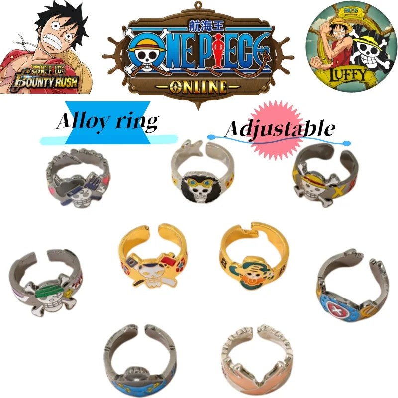 One Piece Anime Creative Merchandise Straw Hat Pirates Ring Luffy, Zoro, Sanji, Nami, Robin, Chopper Cosplay Personalized Ring
One Piece Anime Creative Merchandise Straw Hat Pirates Ring Luffy, Zoro, Sanji, Nami, Robin, Chopper Cosplay Personalized Ring