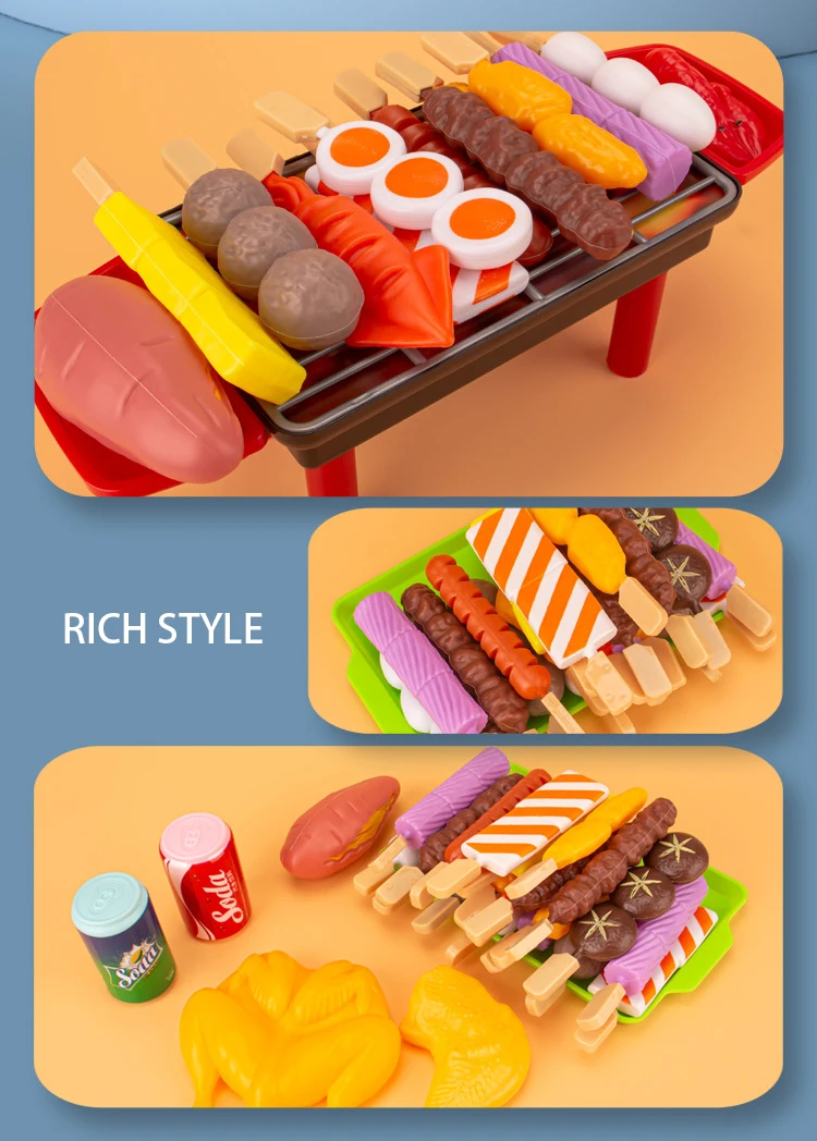 Kids Simulation Barbecue Toy Set BBQ Cooking Pretend Play Kitchen Toys Interactive Grill Play Food Cookware Playset for Children
Kids Simulation Barbecue Toy Set BBQ Cooking Pretend Play Kitchen Toys Interactive Grill Play Food Cookware Playset for Children