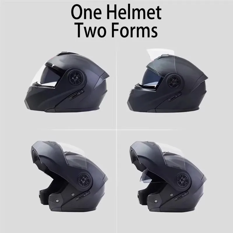 Motorcycle helmet with double lenses, uncovered helmet and universal helmet for men and women in all seasons
Motorcycle helmet with double lenses, uncovered helmet and universal helmet for men and women in all seasons