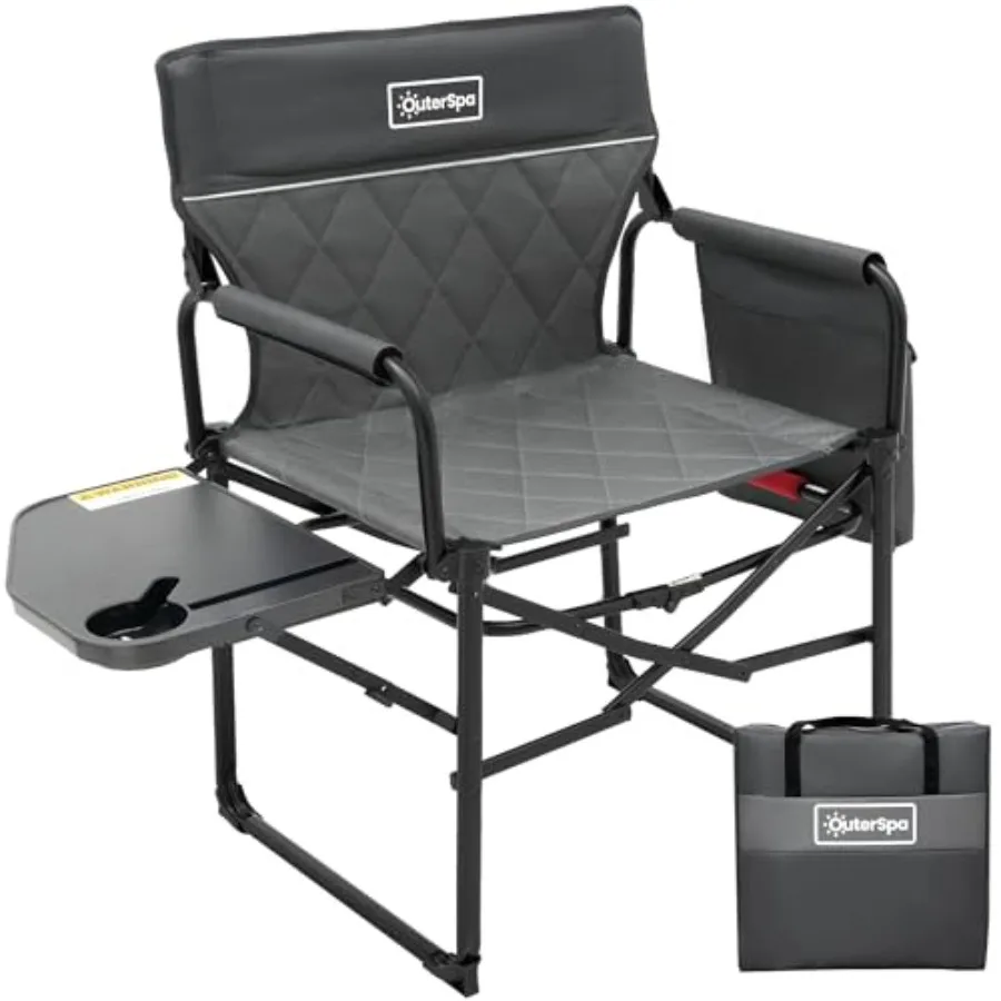 Oversized Directors Chairs Heavy Duty Folding Outdoor Chairs with Detachable Side Pocket and Adjustable Side Table for Outside,
Oversized Directors Chairs Heavy Duty Folding Outdoor Chairs with Detachable Side Pocket and Adjustable Side Table for Outside,