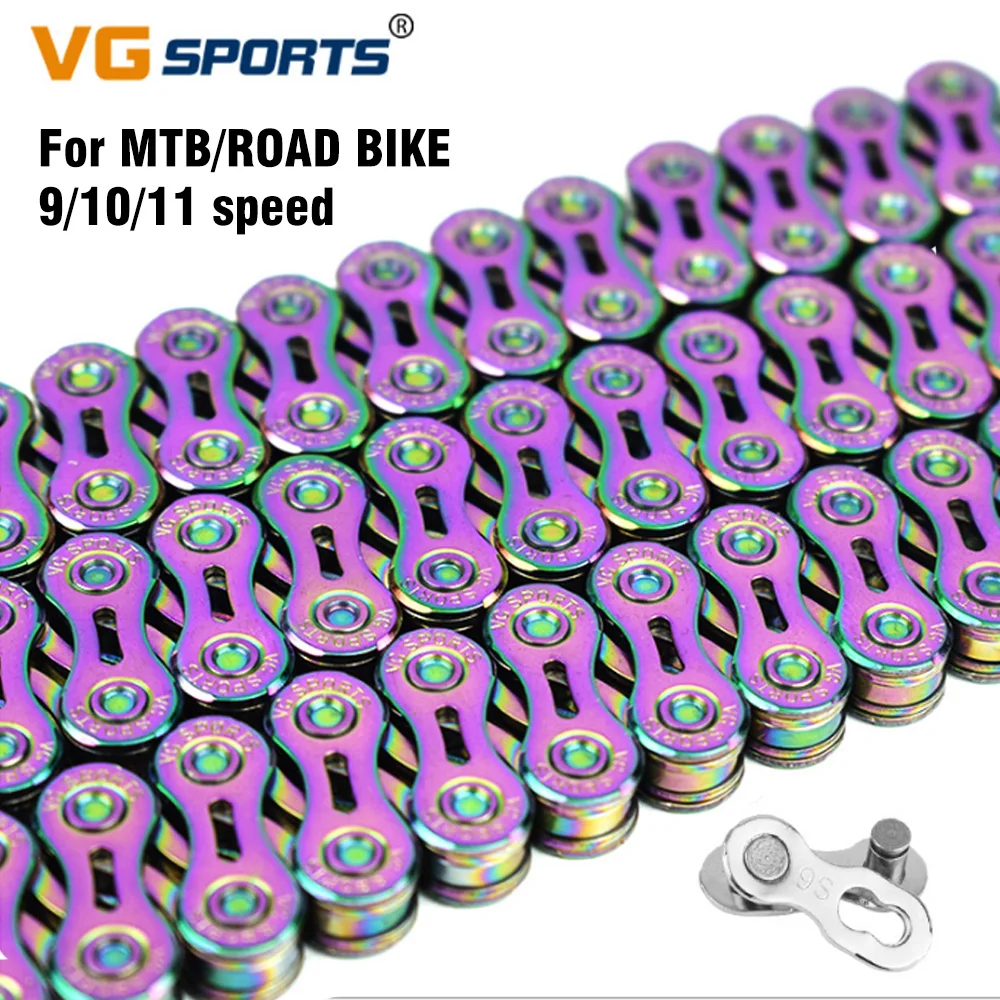 VG MTB Road Bike Chain 8 9 10 11 Speed Rainbow Chain For SHIMANO Campagnolo SRAM Half/Full Hollow Bicycle Chain 116L Bike Part
VG MTB Road Bike Chain 8 9 10 11 Speed Rainbow Chain For SHIMANO Campagnolo SRAM Half/Full Hollow Bicycle Chain 116L Bike Part