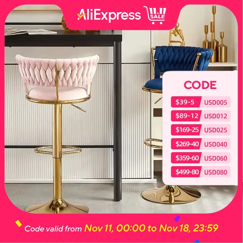 Nordic Rotating Lifting Design Bar Chair High Foot Stool with Velvet Backrest Modern Furniture High Elastic Sponge Bar Stool
Nordic Rotating Lifting Design Bar Chair High Foot Stool with Velvet Backrest Modern Furniture High Elastic Sponge Bar Stool