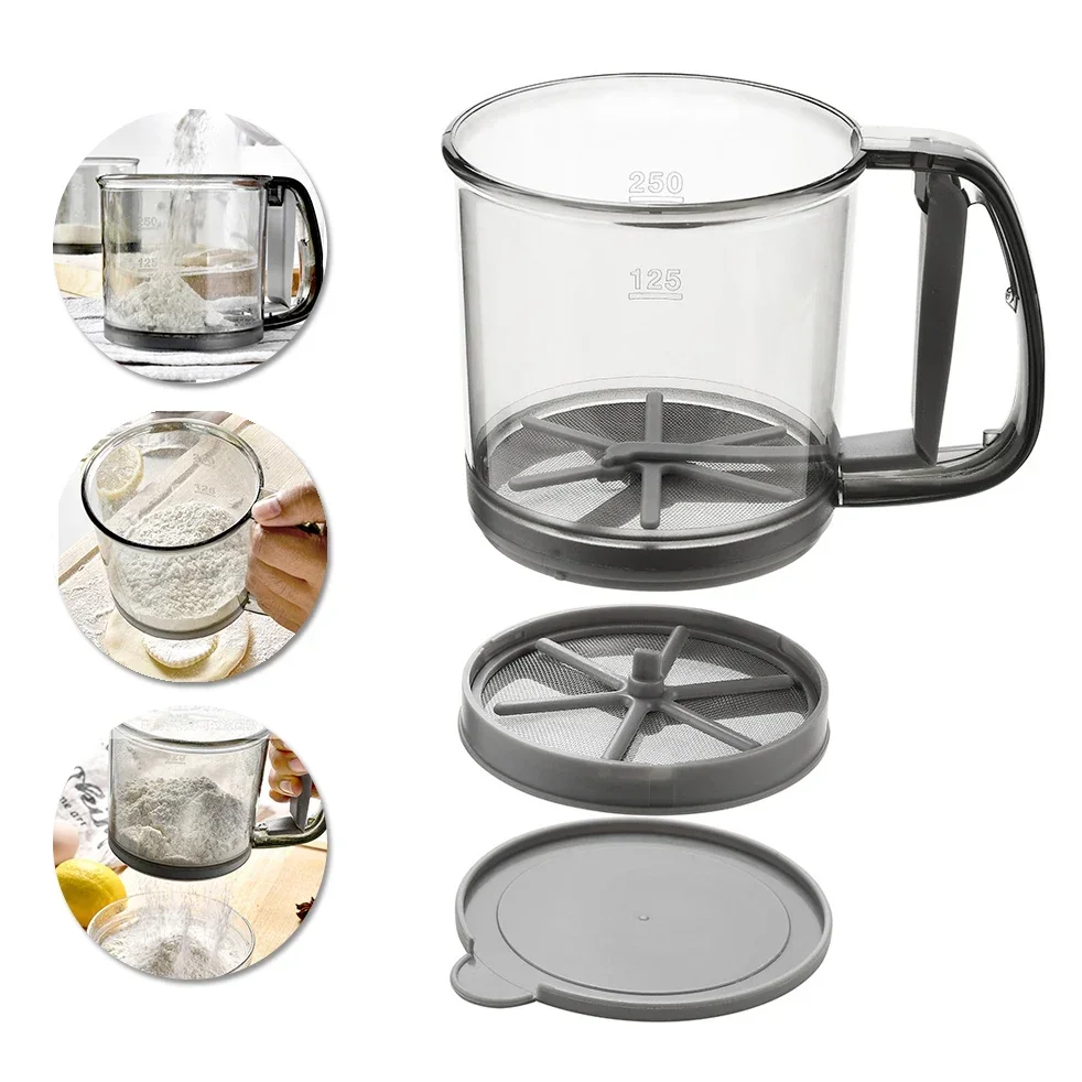 Flour Sifter Hand Press Semi Automatic Plastic Flour Sieve Cup Kitchen Gadget Handheld Flour Filter Professional Flour Sifters
Flour Sifter Hand Press Semi Automatic Plastic Flour Sieve Cup Kitchen Gadget Handheld Flour Filter Professional Flour Sifters