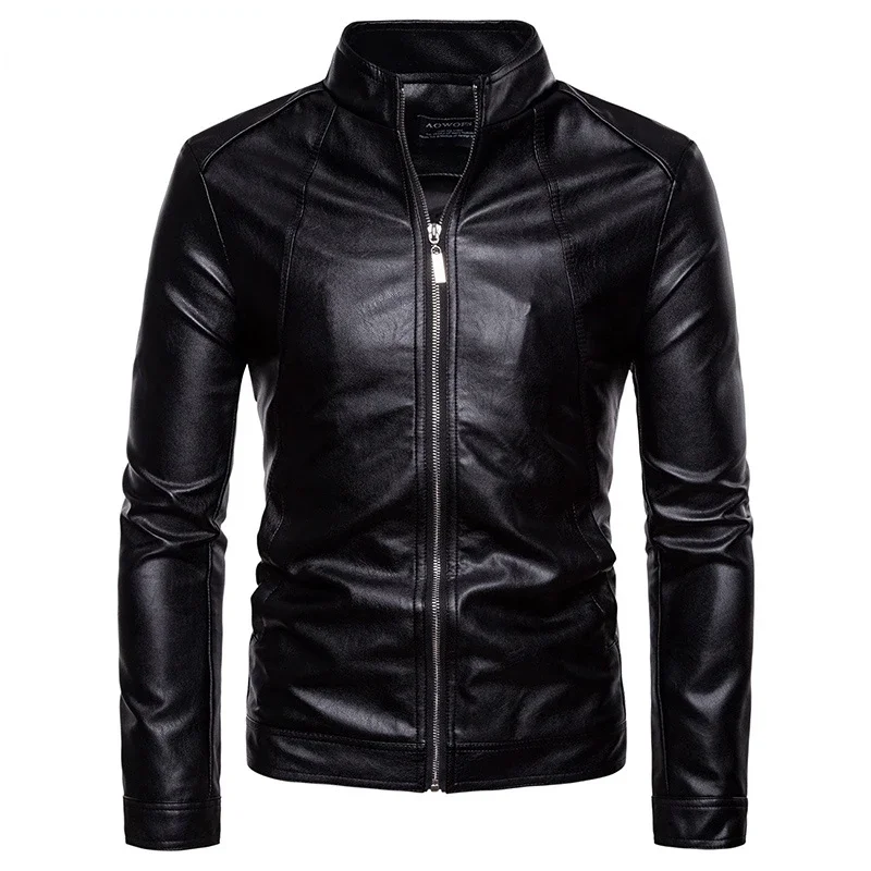 New PU Leather Men Jacket Motorcycle Bike Jackets Stand Collar Slim Coat Outwear Plus Size M-5XL Jacket
New PU Leather Men Jacket Motorcycle Bike Jackets Stand Collar Slim Coat Outwear Plus Size M-5XL Jacket