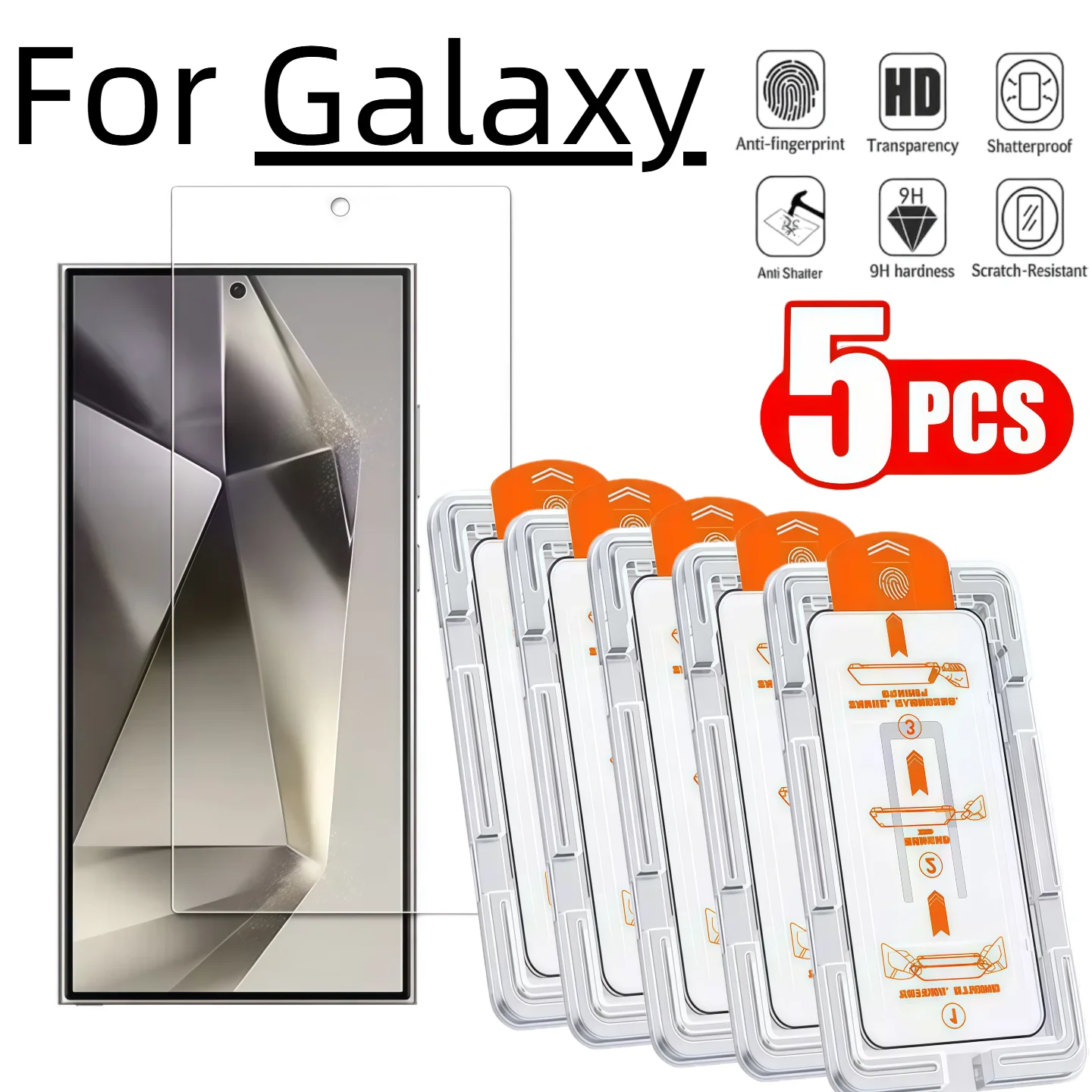 5PCS HD Tempered Glass Screen Protector for Galaxy S26 S25 S24 Ultra S23 S22 S21 A57 A25 A15 A35 A34 A53 A54 A55 A73 A72 5G
5PCS HD Tempered Glass Screen Protector for Galaxy S26 S25 S24 Ultra S23 S22 S21 A57 A25 A15 A35 A34 A53 A54 A55 A73 A72 5G