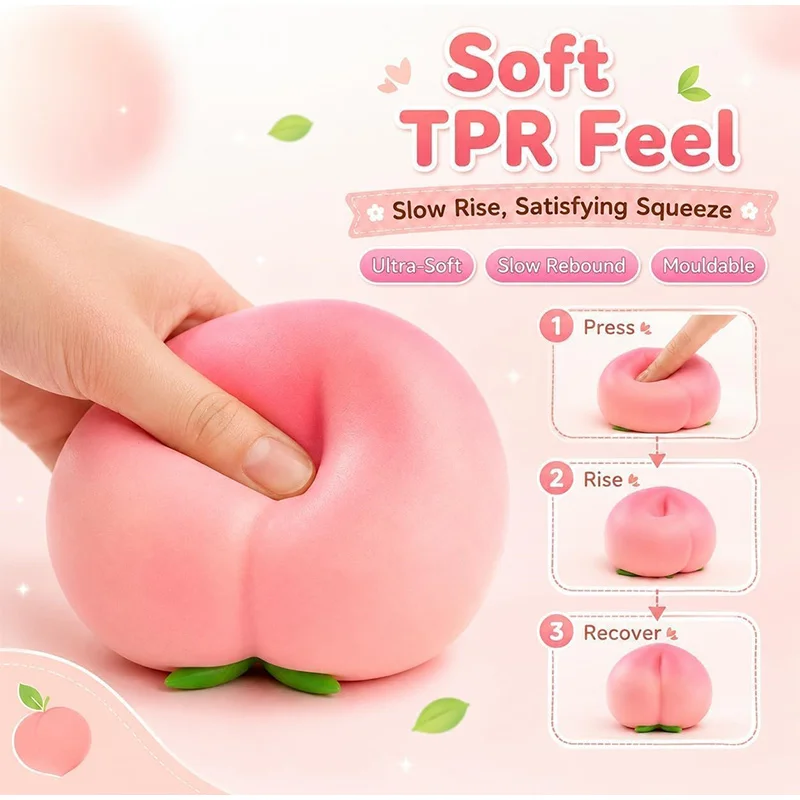 Jumbo Peach Strawberry Cheese Squishy Toy Large Slow Rising Stress Ball Soft Sensory Fruit Squeeze for Home Office Desk Decor
Jumbo Peach Strawberry Cheese Squishy Toy Large Slow Rising Stress Ball Soft Sensory Fruit Squeeze for Home Office Desk Decor