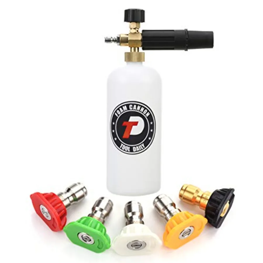 1/4 Inch Quick Connector, 1 L, 5 Pressure Washer Nozzle Tips
1/4 Inch Quick Connector, 1 L, 5 Pressure Washer Nozzle Tips