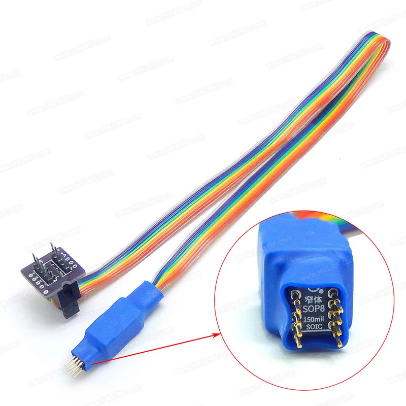 SOP8-DIP8 (150mil) Probe Adapter Socket for RT809H RT809F T48 T56 TL866II EZP2019 TNM7000 SVOD
SOP8-DIP8 (150mil) Probe Adapter Socket for RT809H RT809F T48 T56 TL866II EZP2019 TNM7000 SVOD