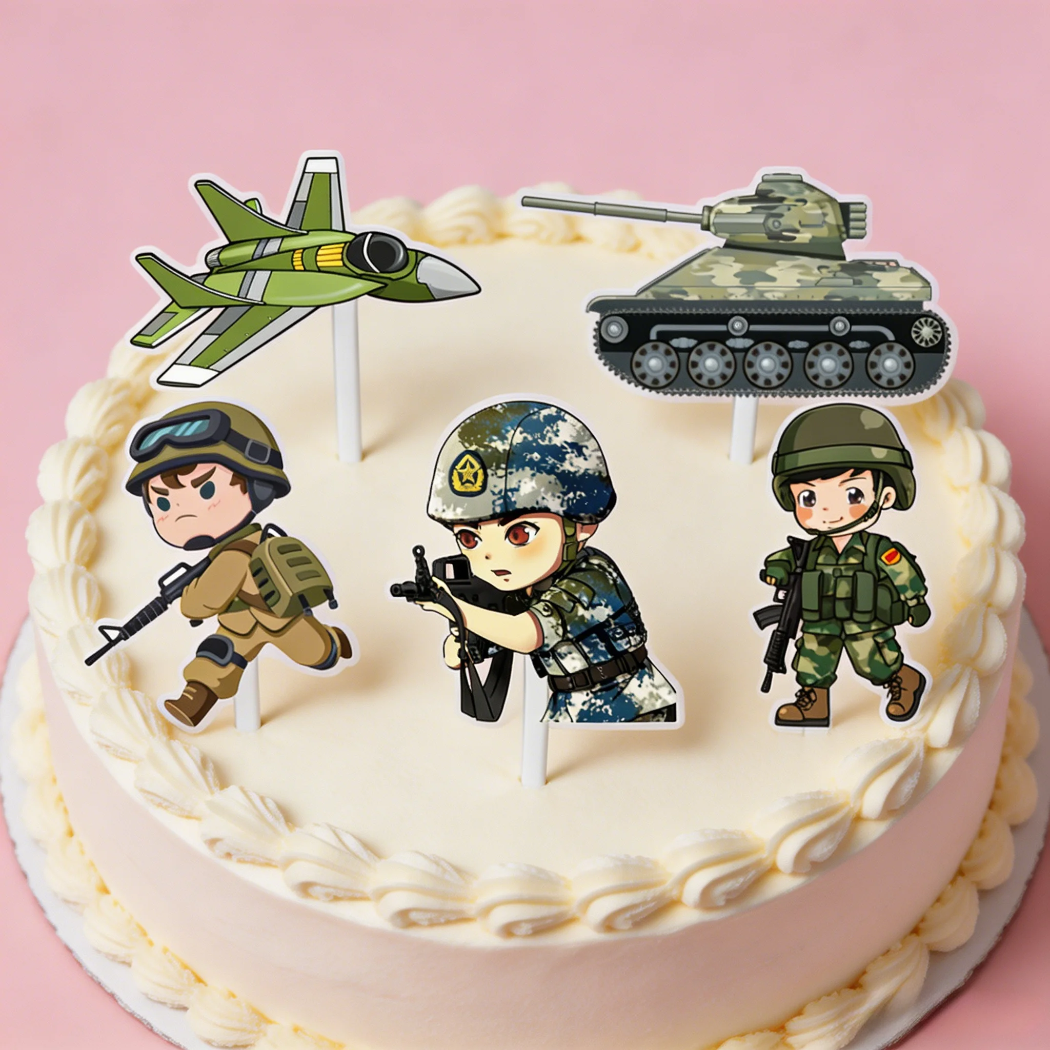 Soldier Cake Toppers,tank Paper Cake Picks for Boys Birthday Party Decor,Baby shower Supplies
Soldier Cake Toppers,tank Paper Cake Picks for Boys Birthday Party Decor,Baby shower Supplies