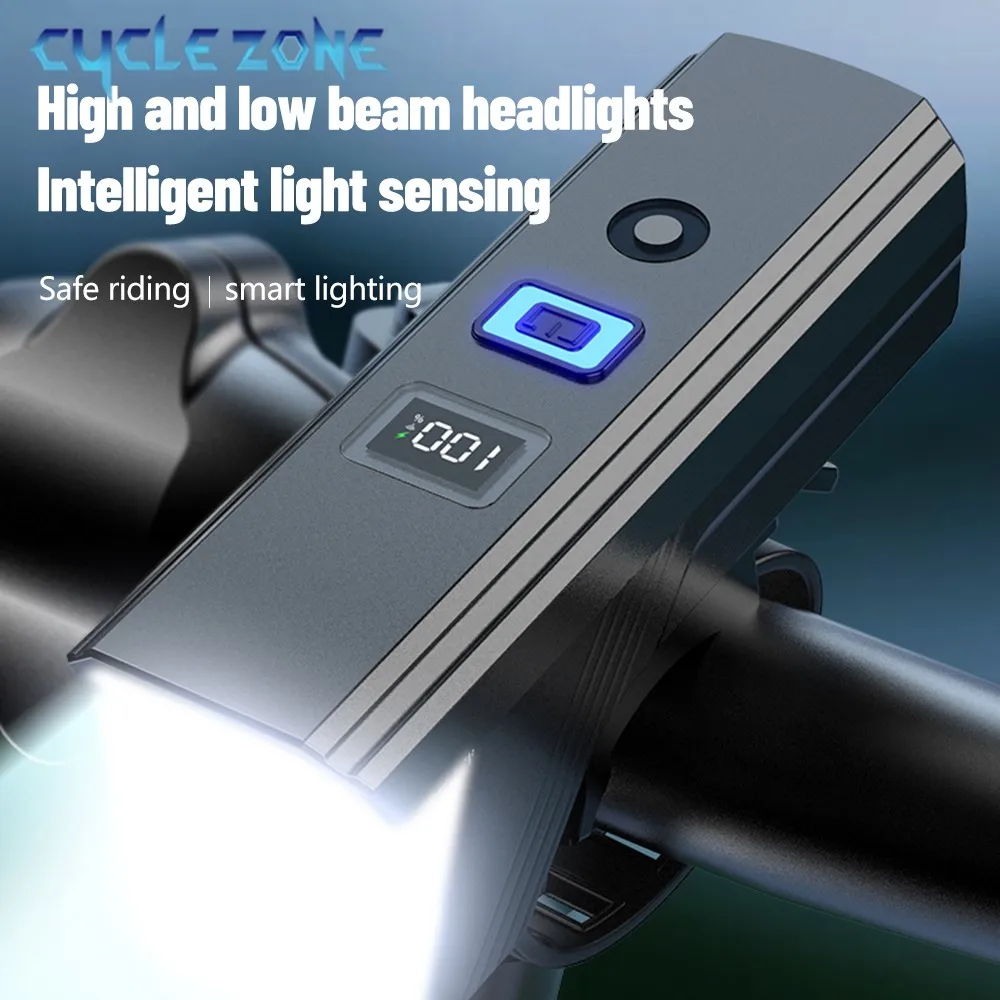 Smart Bicycle Light Front Bike Flashlight Headlight Type-C Rechargeable Bike Head Lamp MTB Road Cycling Lamp for Night Riding
Smart Bicycle Light Front Bike Flashlight Headlight Type-C Rechargeable Bike Head Lamp MTB Road Cycling Lamp for Night Riding