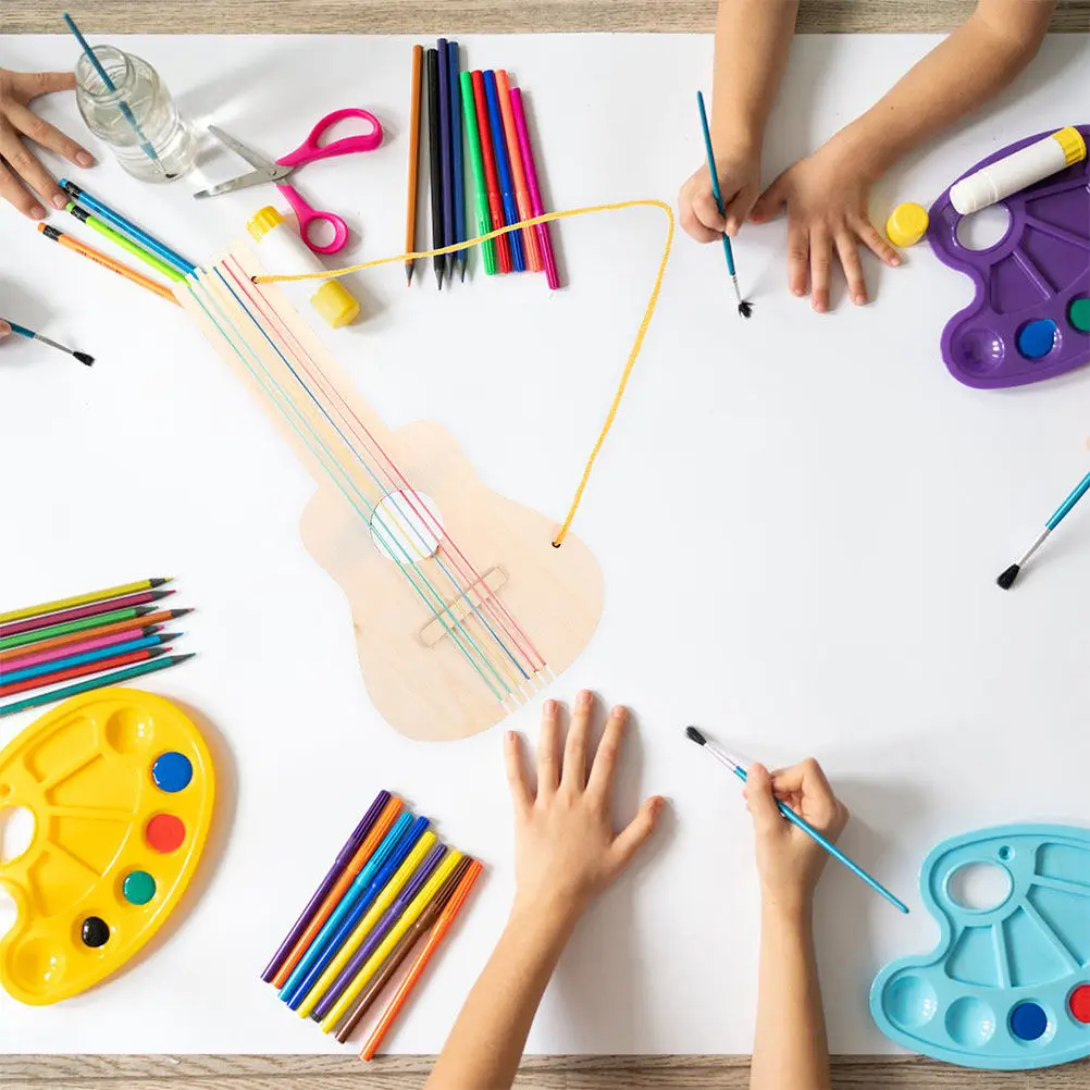 5Pcs Blank Wooden Guitar for Kids DIY Unpainted Craft Kit Simple Assembly -on Learning Tool Music Education Guitar
5Pcs Blank Wooden Guitar for Kids DIY Unpainted Craft Kit Simple Assembly -on Learning Tool Music Education Guitar