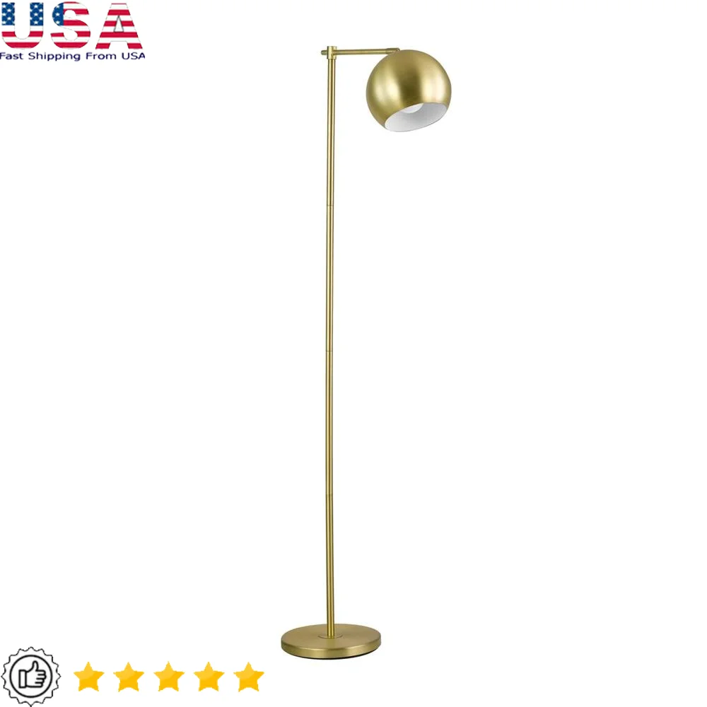 Vintage Gold Floor Lamp 60" Satin Finish In-Line On-Off Switch Statement Piece
Vintage Gold Floor Lamp 60" Satin Finish In-Line On-Off Switch Statement Piece