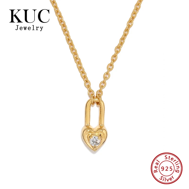 Fine Jewelry Unique 925 Sterling Silver Niche Design Chic Chain Heart Shape Lock Pendant Necklaces for Girls
Fine Jewelry Unique 925 Sterling Silver Niche Design Chic Chain Heart Shape Lock Pendant Necklaces for Girls