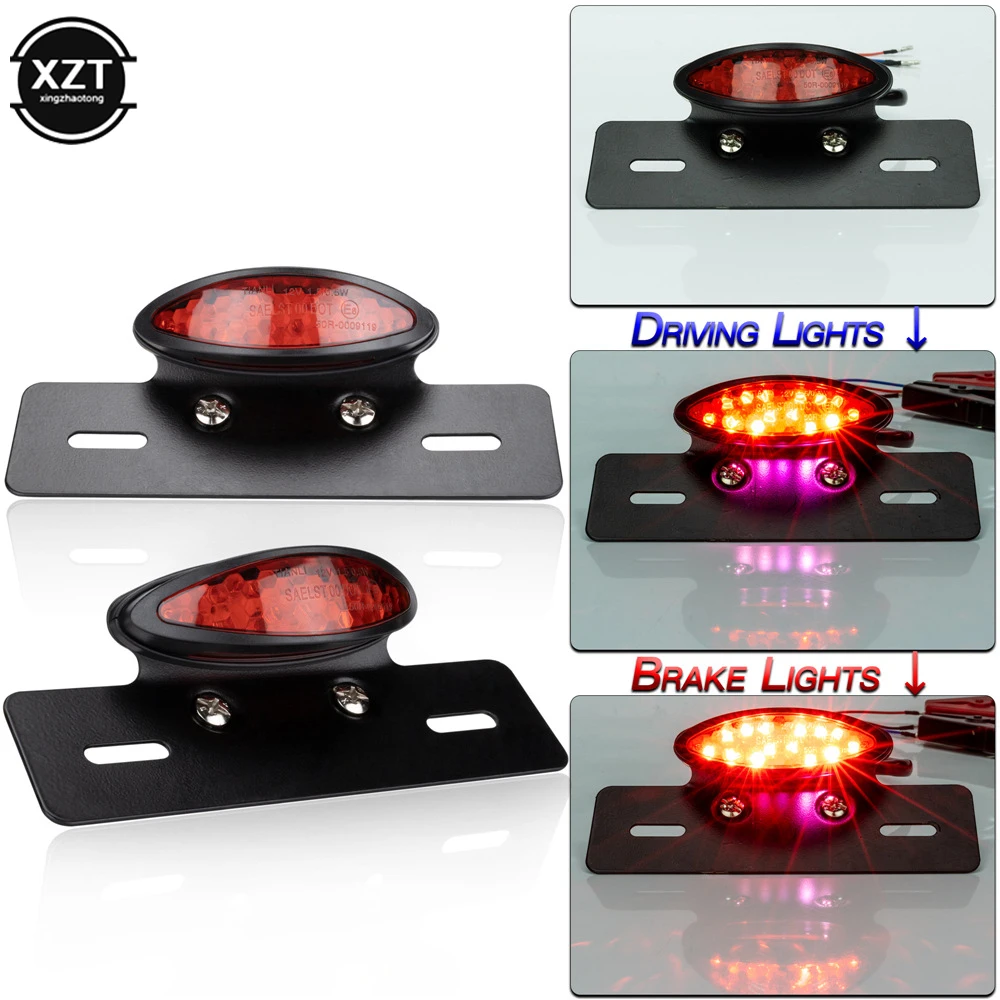 Universal Motorcycle Tail Light Brake Light License Plate Oval 12V LED License Plate Brake Tail Light For Honda Cafe Racer Truck
Universal Motorcycle Tail Light Brake Light License Plate Oval 12V LED License Plate Brake Tail Light For Honda Cafe Racer Truck