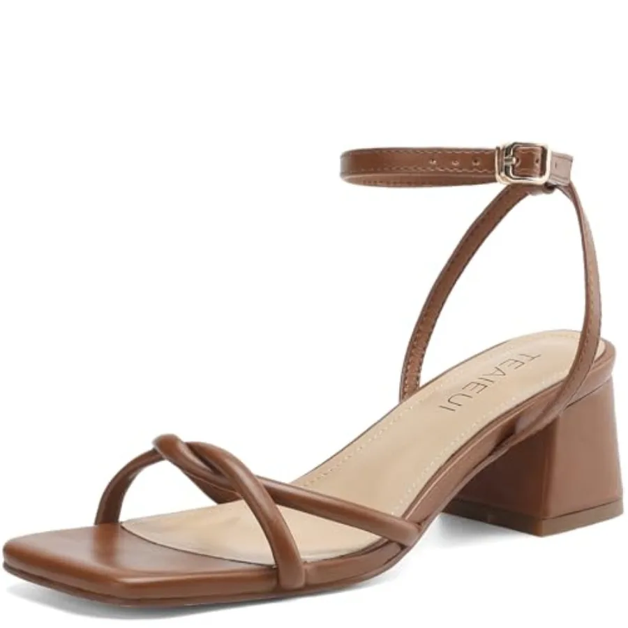 Chunky Heels for Women, Square Open Toe Heeled Sandals, Strappy Ankle Strap Shoes for Dress, Party, Prom, Block Low Heel 2 inch
Chunky Heels for Women, Square Open Toe Heeled Sandals, Strappy Ankle Strap Shoes for Dress, Party, Prom, Block Low Heel 2 inch