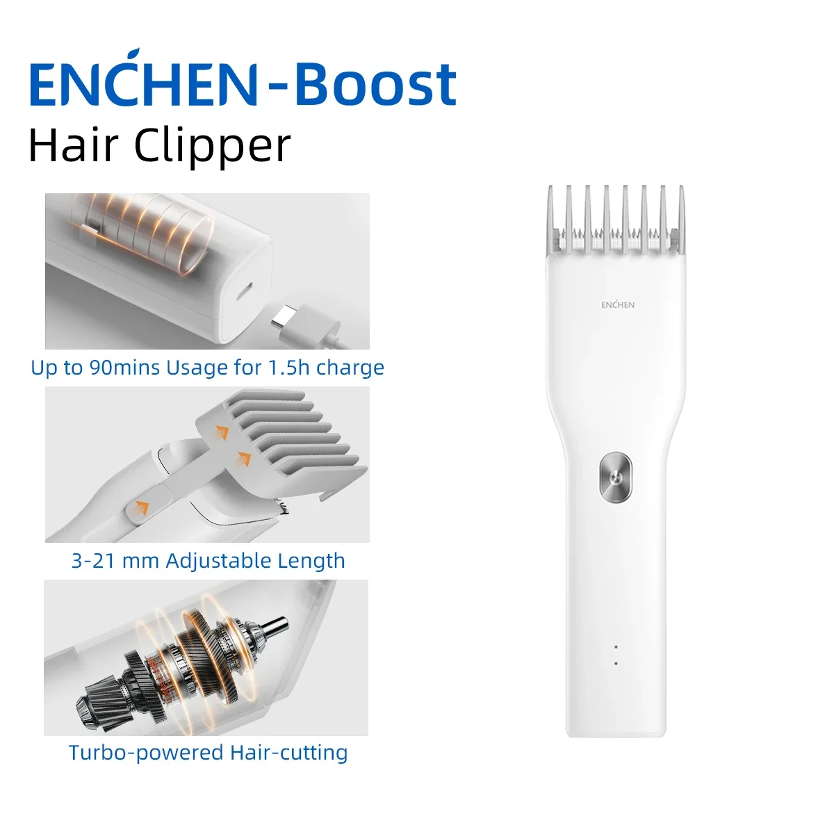 ENCHEN Hair Trimmer Professional Hair Cutting Machine Cordless Hair Clipper Barber Rechargeable Shaver Trimmer for Men Boost
ENCHEN Hair Trimmer Professional Hair Cutting Machine Cordless Hair Clipper Barber Rechargeable Shaver Trimmer for Men Boost