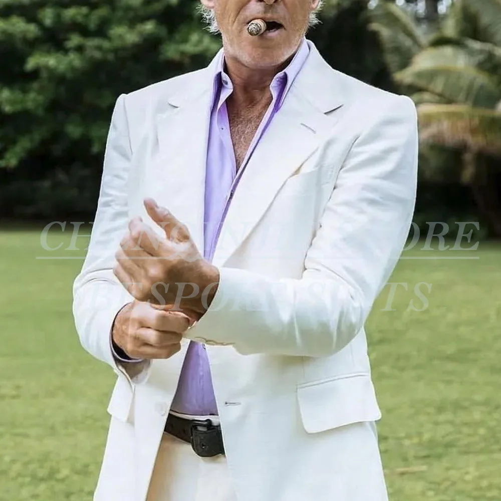 Luxury White Slim Fit Men's Suits for Wedding Single Breasted Notch Lapel Skinny 2 Piece Jacket Pants Outfits Male Clothing 2025
Luxury White Slim Fit Men's Suits for Wedding Single Breasted Notch Lapel Skinny 2 Piece Jacket Pants Outfits Male Clothing 2025