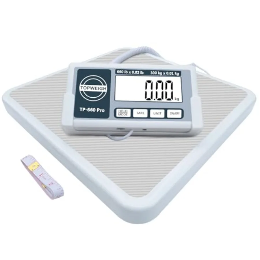 Medical Scale with Portable Carrying Bag Large Remote Display Floor Physician Scale 660lbs/ 0.02lb Longer Coiled Cord Heavy Dut
Medical Scale with Portable Carrying Bag Large Remote Display Floor Physician Scale 660lbs/ 0.02lb Longer Coiled Cord Heavy Dut