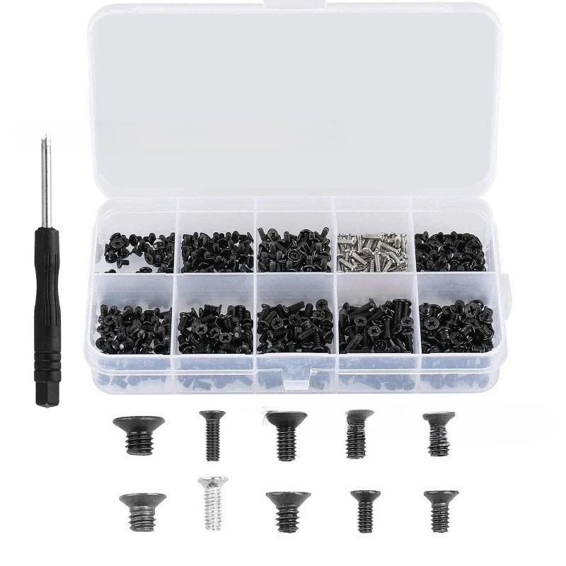 500Pcs/Box Small Computer Screws Kit Box Flat Computer Notebook Laptop Black Screws Kit For Pc Laptop Ssd Hard Drive M2 M2.5 M3
500Pcs/Box Small Computer Screws Kit Box Flat Computer Notebook Laptop Black Screws Kit For Pc Laptop Ssd Hard Drive M2 M2.5 M3