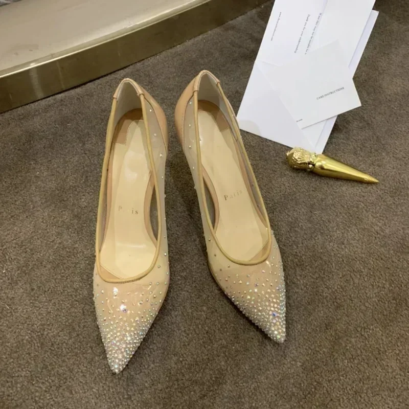 Top Quality Womens High Heels Luxury Fashion Ladies Crystal Glisten Red Sole Shoes Classic Retro Designer 0-12cm High Heel
Top Quality Womens High Heels Luxury Fashion Ladies Crystal Glisten Red Sole Shoes Classic Retro Designer 0-12cm High Heel