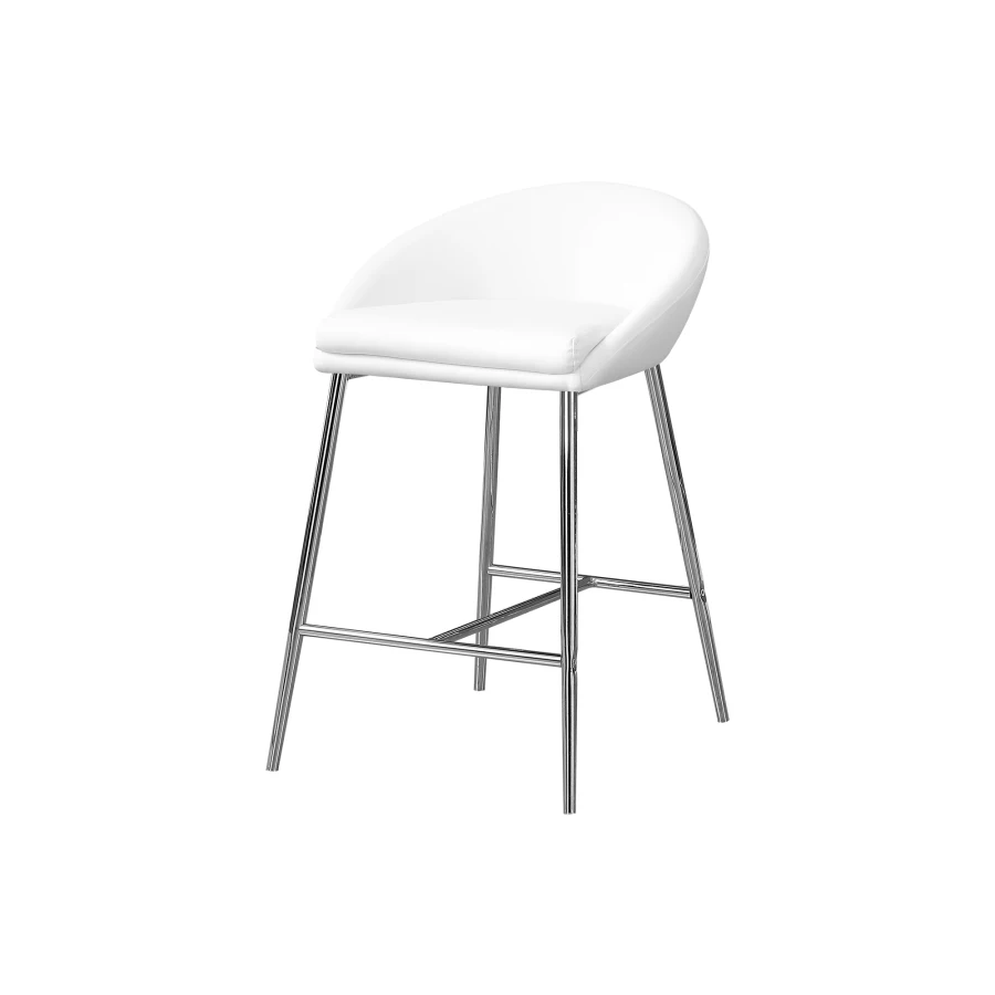 Bar Stool Set Of 2 Counter Height Kitchen Chrome Metal White Leather Look Contemporary Modern
Bar Stool Set Of 2 Counter Height Kitchen Chrome Metal White Leather Look Contemporary Modern