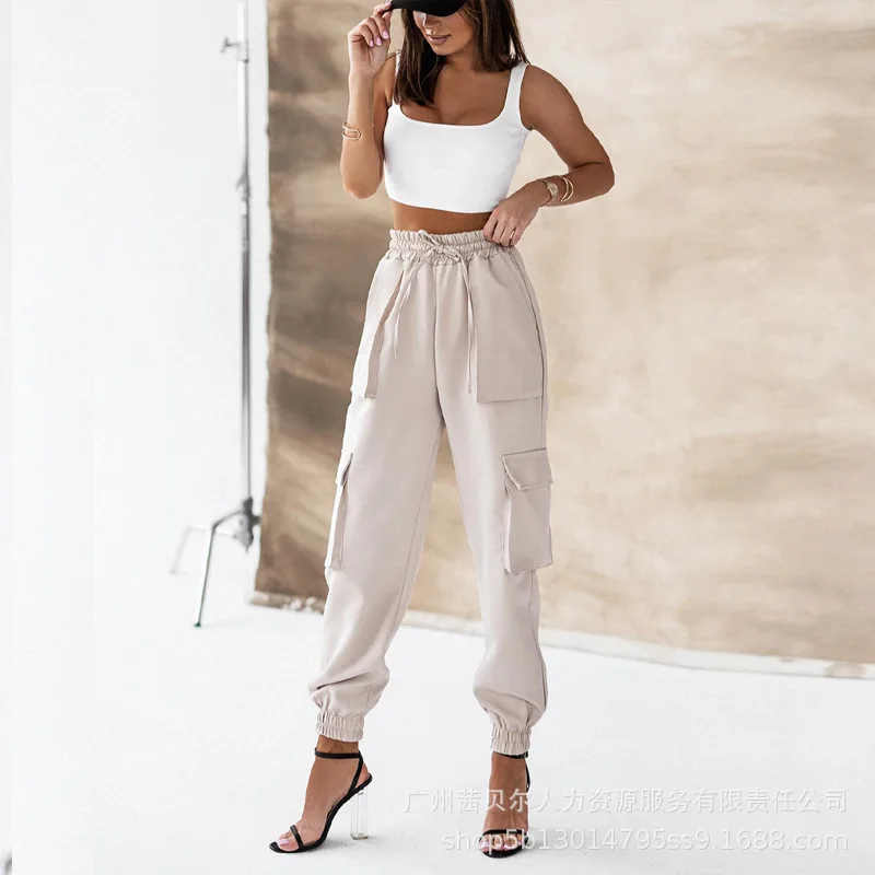 INS Y2K Clothes High Waist Slim Fit Pencil Pants Sweatpants Drawstring Pocket Cargo Pants for Women 2023
INS Y2K Clothes High Waist Slim Fit Pencil Pants Sweatpants Drawstring Pocket Cargo Pants for Women 2023