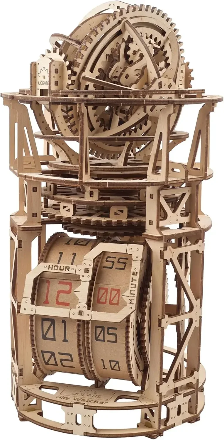 UGEARS Astronomer Table Clock with Tourbillon - 3D Wooden Puzzles for Adults Model Kit - Mechanical Clock Kit Functional DIY Woo
UGEARS Astronomer Table Clock with Tourbillon - 3D Wooden Puzzles for Adults Model Kit - Mechanical Clock Kit Functional DIY Woo
